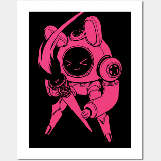 Bunny Bot - PINK Posters and Art